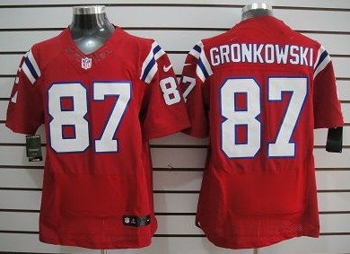 New England Patriots 87 Rob Gronkowski Red Nike Elite Jersey Jersey